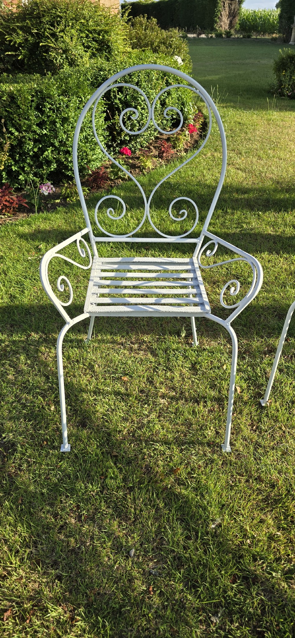 Wrought Iron Bench and Two Chairs View III