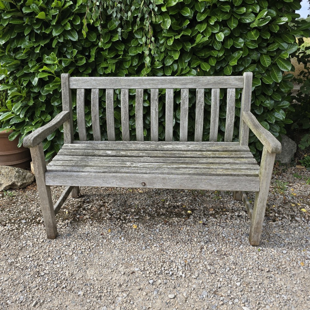 Silvered Teak Garden Bench View II