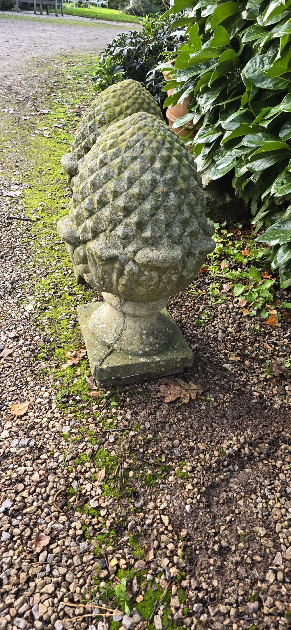 Pair Large Architectural Post Acorn Finials View VI