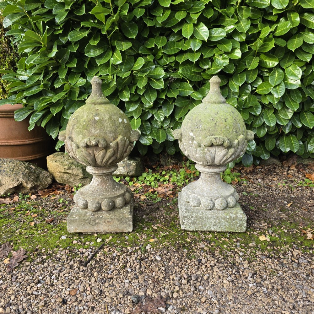 Pair Large Architectural Post Septre Finials