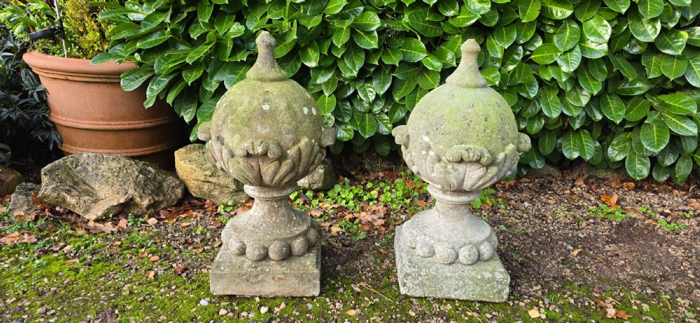 Pair Large Architectural Post Septre Finials View III