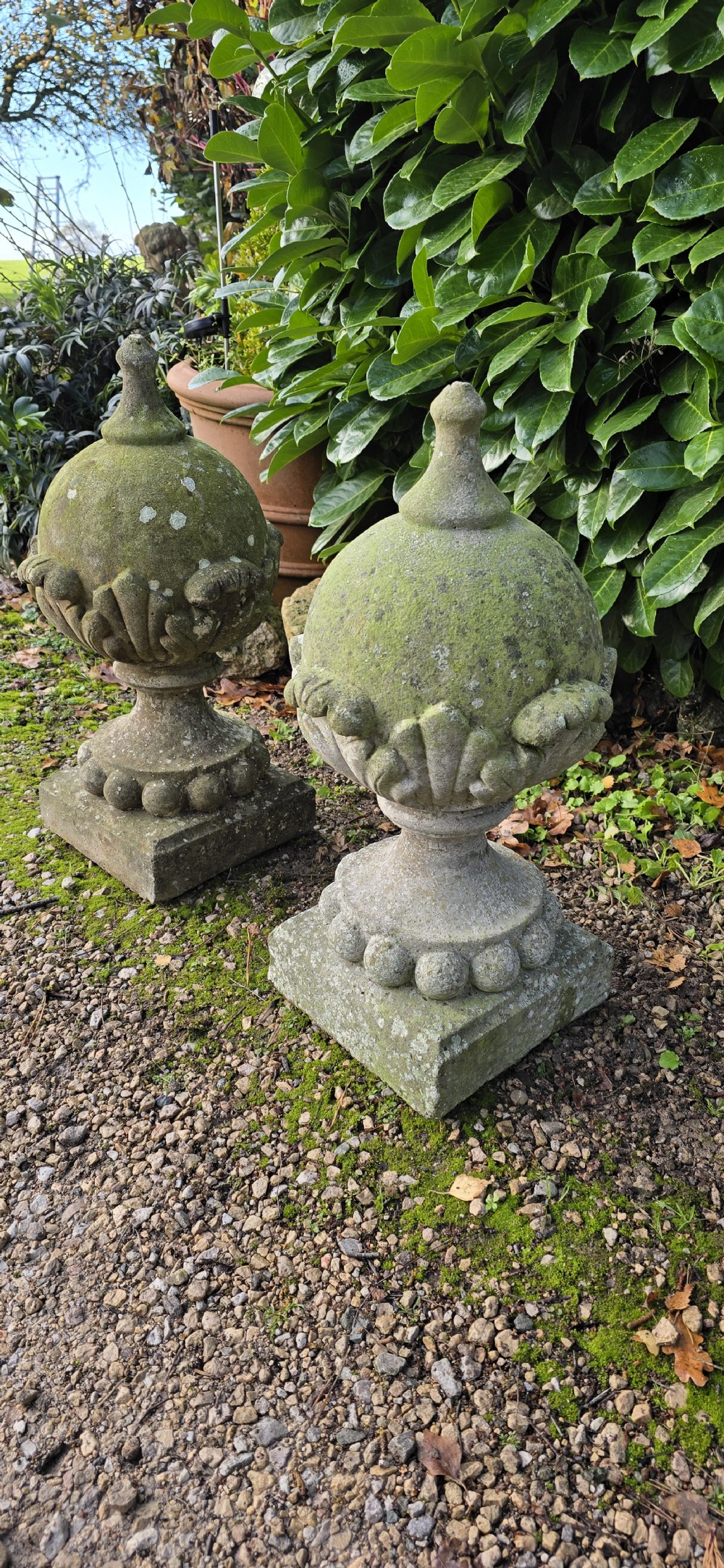 Pair Large Architectural Post Septre Finials View VI