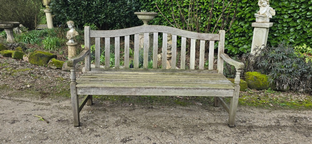 Super Well Silvered Garden Bench View II