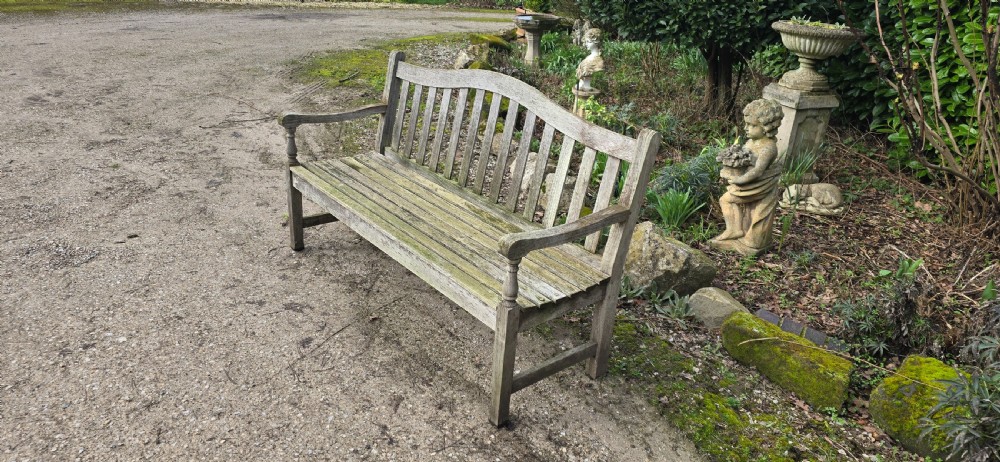 Super Well Silvered Garden Bench View V