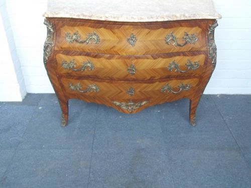 MARBLE TOP INLAID FRENCH COMODE - ADDITIONAL PHOTO 4