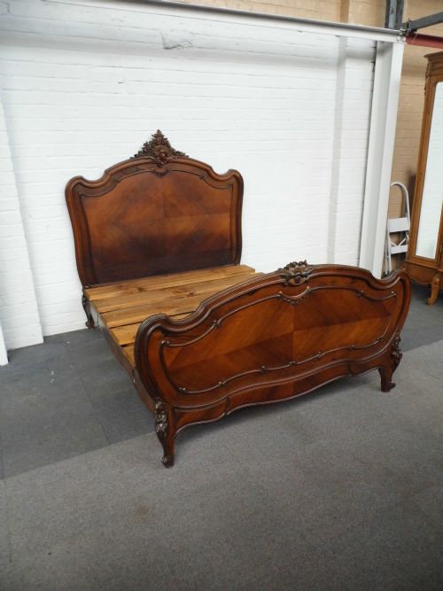 ROSEWOOD FRENCH BED WITH FITTED BASE - ADDITIONAL PHOTO 1