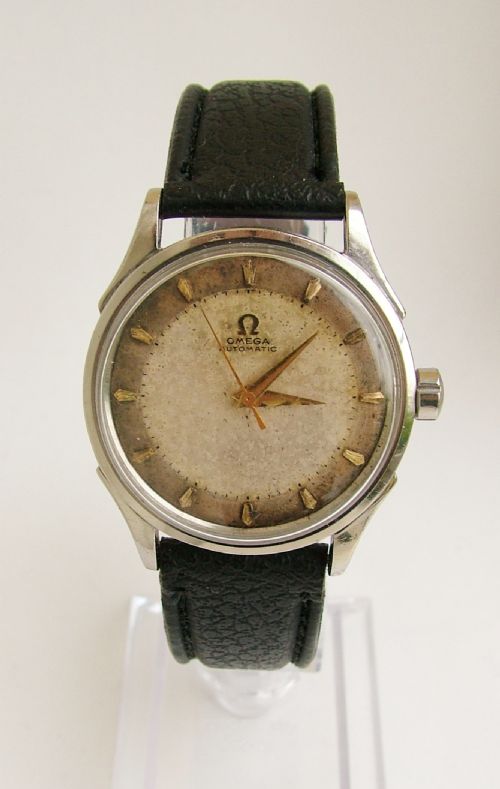fig 1. Vintage 1940s gents Omega bumper automatic watch