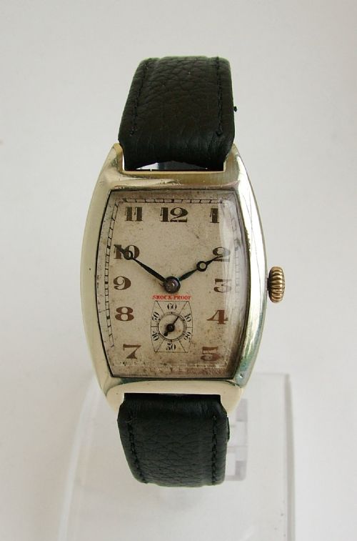 Gents Vintage Watch, 1930 Dimier Freres & Cie Silver Mens Wrist Watch
