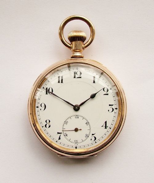 Vintage 1920s 10ct Gold Filled Stem Winding Pocket Watch