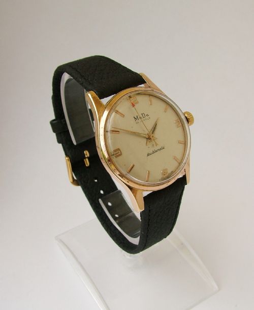 fig 2. A vintage 1950s gents Mudu Doublematic wrist watch.