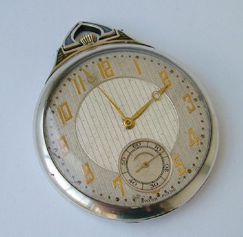 fig 1. Vintage 1926 niello pocket watch