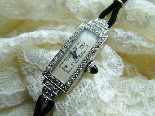 Lady's 1930s Royce Platinum and Diamond Watch