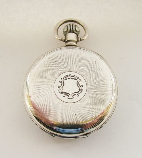 fig 1. Vintage 1921 silver Elgin stem winding pocket watch