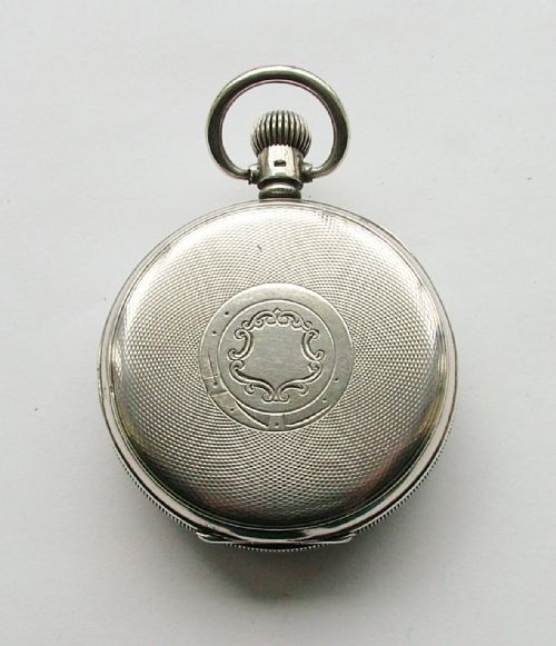 fig 1. A vintage Kay's Keyless Triumph silver pocket watch.