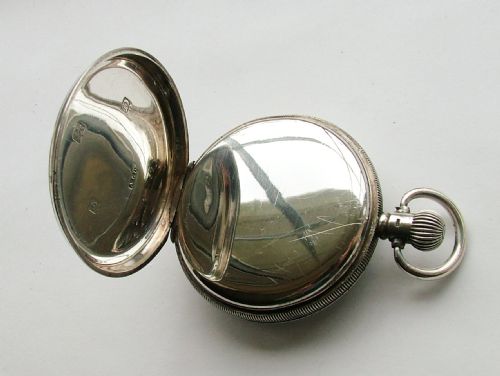 fig 2. A vintage Kay's Keyless Triumph silver pocket watch.