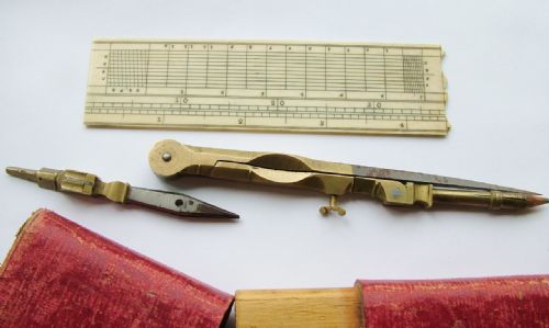 Antique Mathematical Instrument, Surveyor's Set