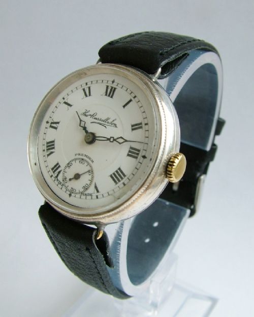 1926 Thomas Russell Premier Silver Trench Watch