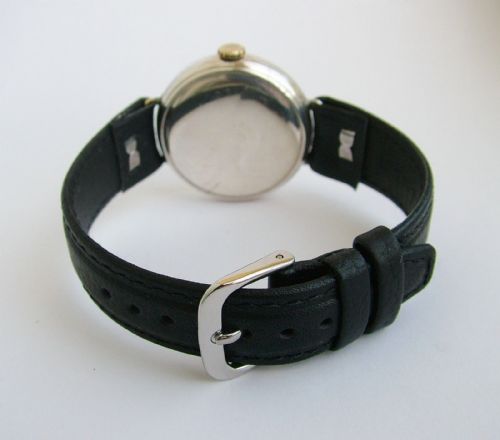 fig 2. 1926 Thomas Russell Premier silver trench watch