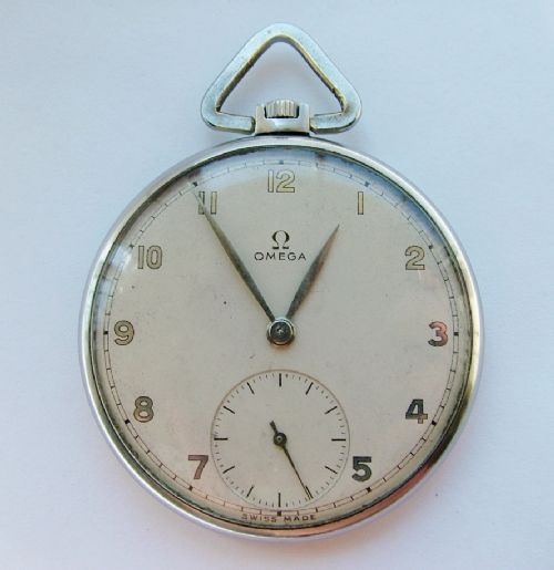 fig 1. Vintage 1940s Omega pocket watch