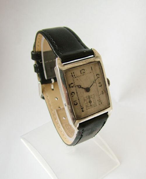 fig 2. 1924 silver Art Deco hand winding wrist watch