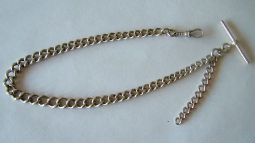 Antique Silver Pocket Watch Chain