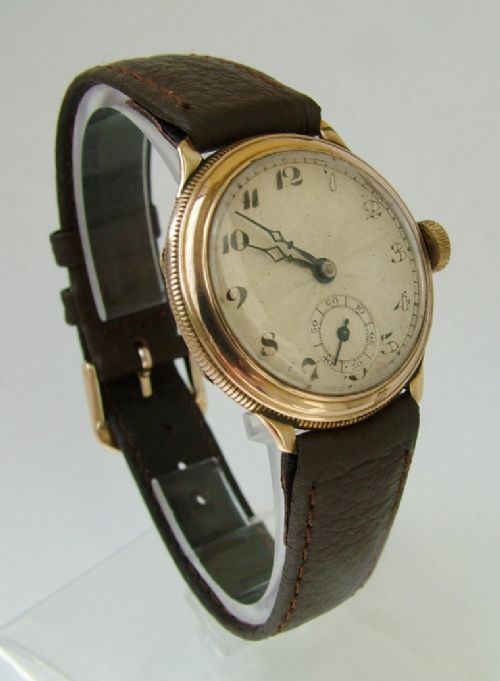 fig 1. Gents 9ct gold Rotary gents wrist watch, 1931