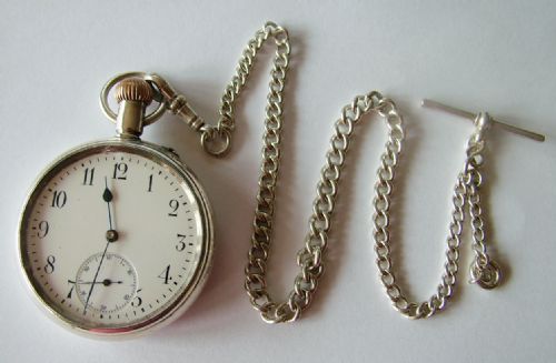 Stauffer Peerless Iwc Pocket Watch and Chain