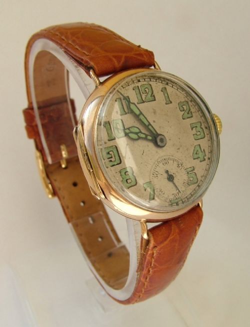 fig 1. Lady's 1927 9ct rose gold wrist watch