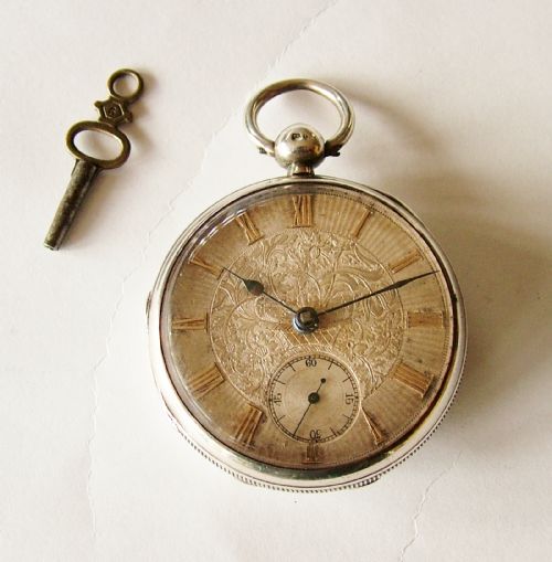 Antique Silver Fusee Pocket Watch, London 1835