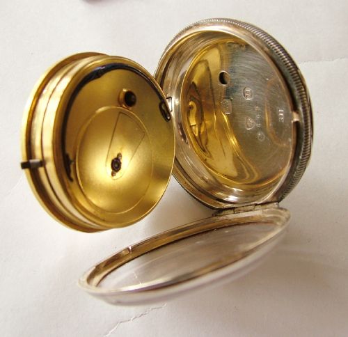 fig 2. Antique silver fusee pocket watch, London 1835