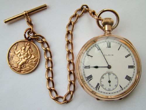 Vintage 1926 Elgin Pocket Watch with Chain
