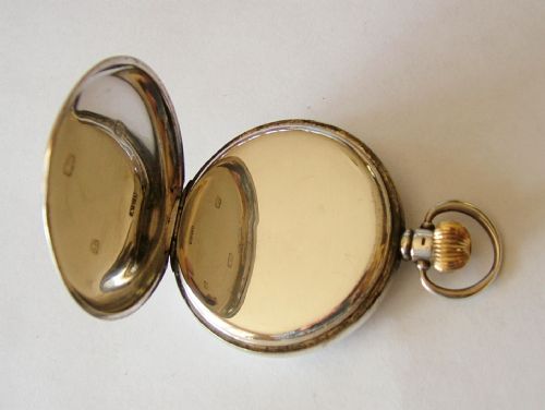 fig 2. Vintage 1927 silver Thomas Russell pocket watch