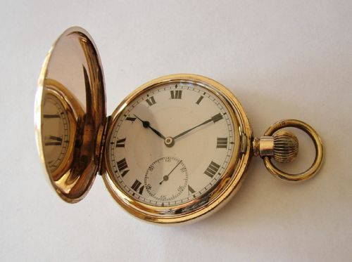 fig 1. Vintage 1920s Record full hunter pocket watch