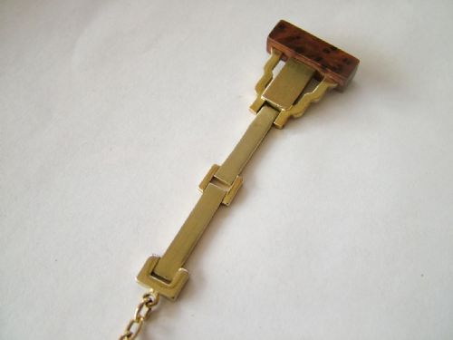 fig 2. Vintage 1930s Art Deco Tempo pocket watch & chain