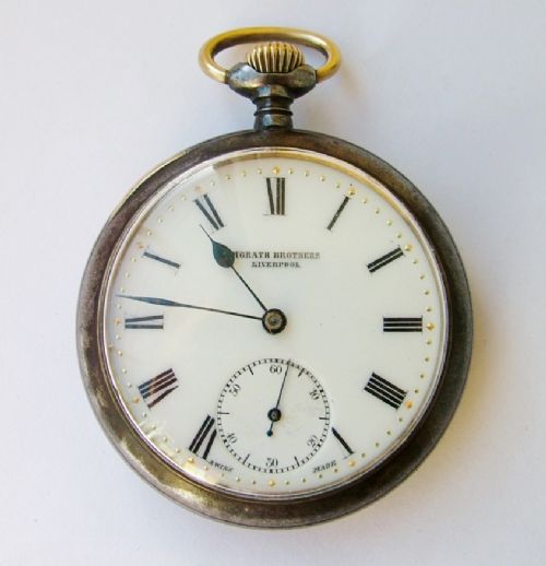 Antique Omega Gun Metal Pocket Watch