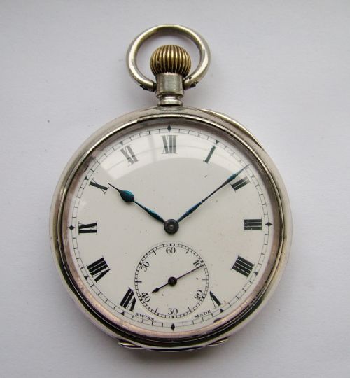 1919 Zenith Silver Pocket Watch
