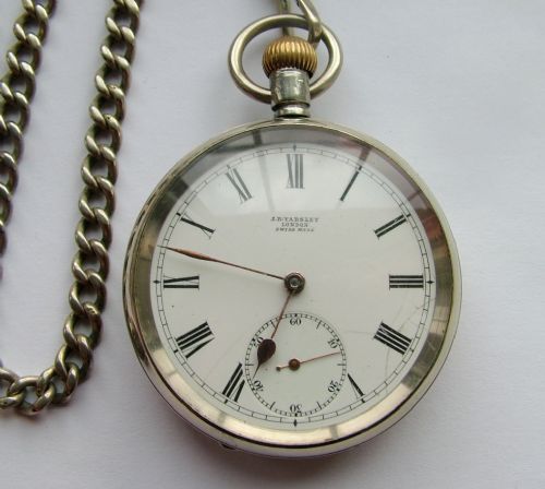fig 2. Antique 1910 Omega pocket watch & chain