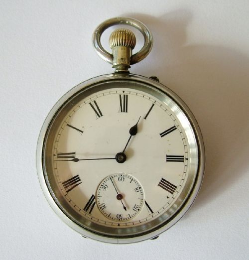 fig 1. Antique English three quarter plate pocket watch