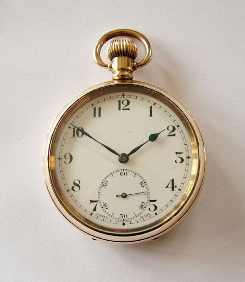 Vintage 1920s Vertex Gold Plated Pocket Watch