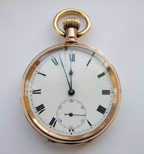 Vintage 1920s Swiss Gold Plated Pocket Watch
