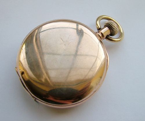 fig 1. Vintage 1920s Swiss gold plated pocket watch