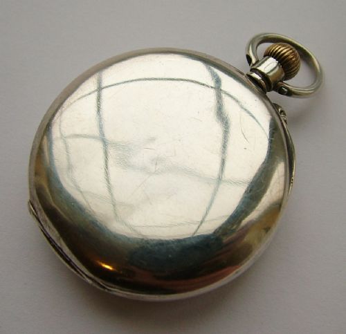 fig 1. Antique silver Longines pocket watch, 1916
