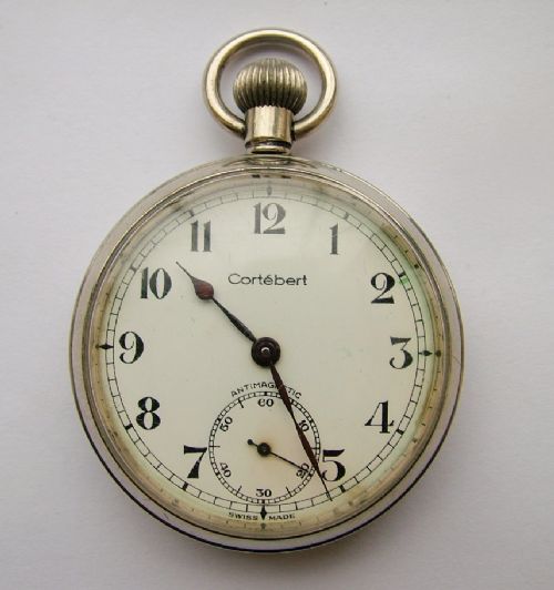 Vintage 1940s Cortébert Stem Winding Pocket Watch