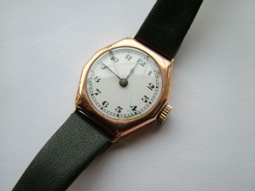 fig 1. Lady's 9ct rose gold wrist watch, 1927