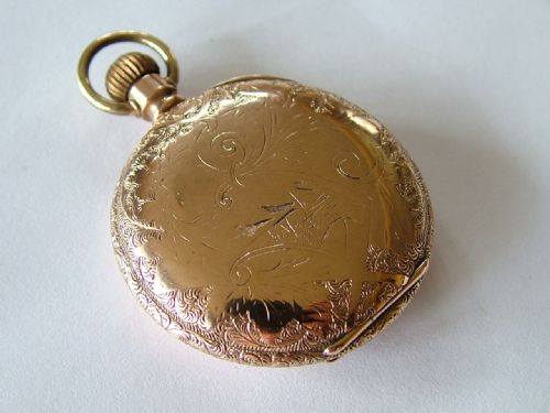 fig 2. Lady's antique Seth Thomas hunter pocket watch