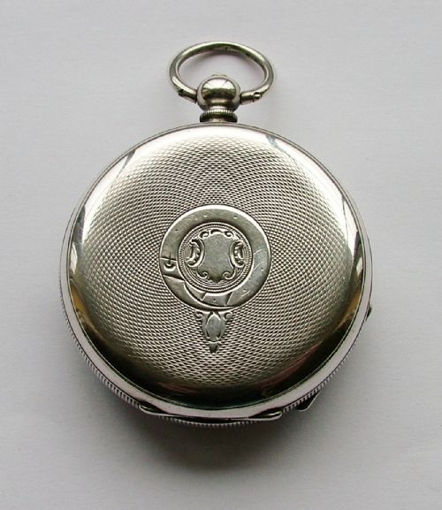 fig 1. Antique Swiss .935 silver key winding pocket watch