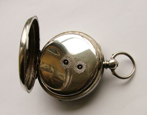 fig 2. Antique Swiss .935 silver key winding pocket watch