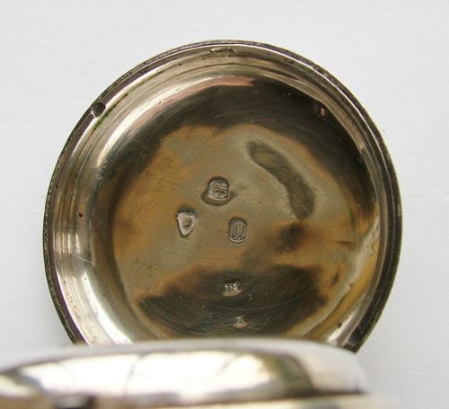 fig 2. 1875 silver Improved Patent fusee pocket watch