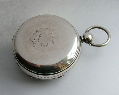 fig 1. 1875 silver Improved Patent fusee pocket watch