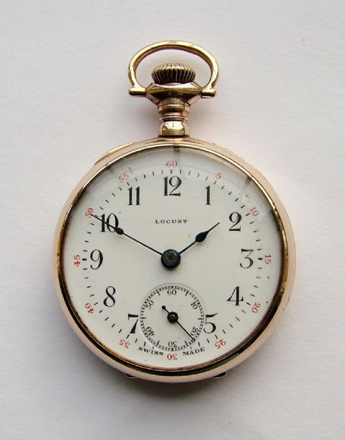 Vintage 1920s Locust Miniature Pocket Watch